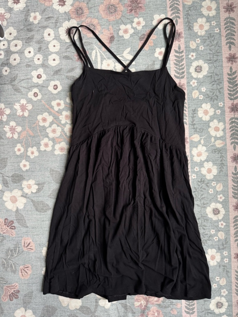 (3/$20) Old Navy Black Casual Tee with Contrast Blue Tag